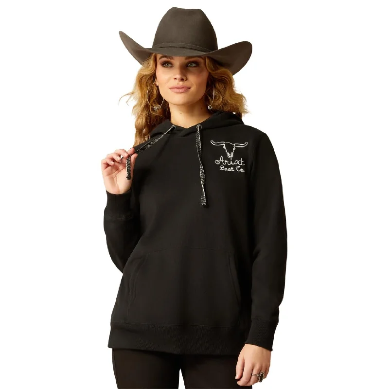 Ariat Women's Steer Stitch Hoodie, Black