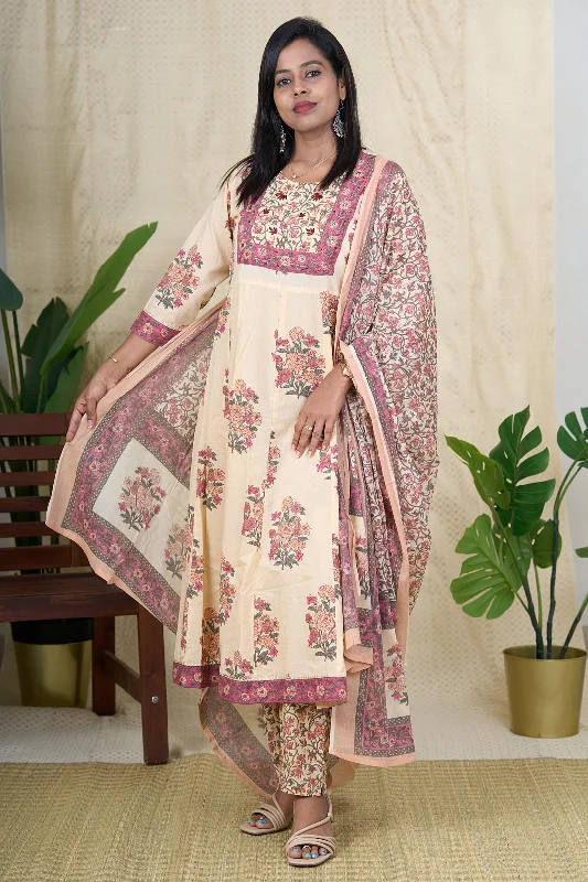 Women's Office Wear Cotton Block Printed Salwar Suit Online