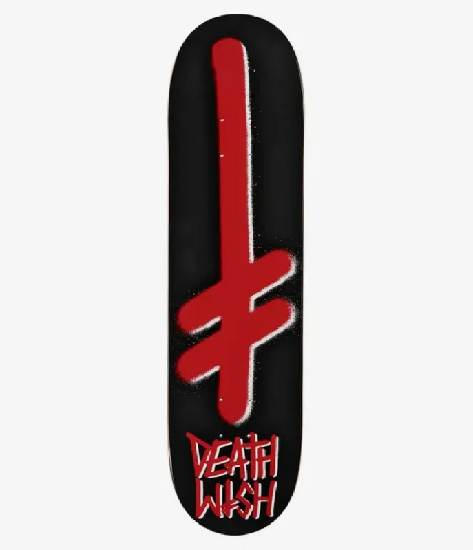 Deathwish Gang Logo Black Red Skate Deck - 8.25"