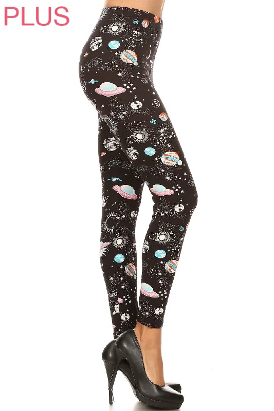 Plus Size Galaxy Leggings