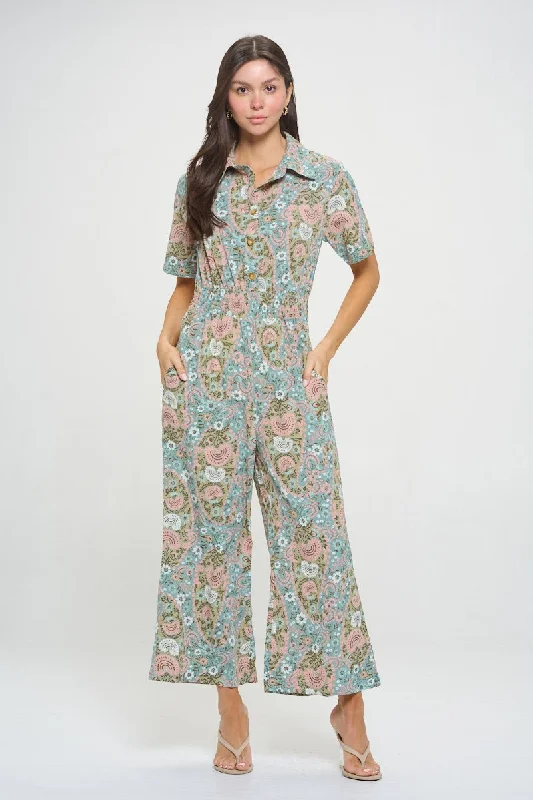 Paisley Print Jumpsuit