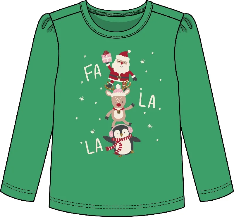 2 Piece Girls Fa La La L/S Top & Leggings