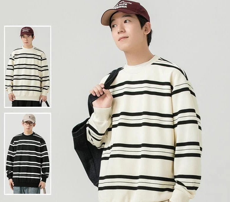 Striped Crewneck Sweatshirt