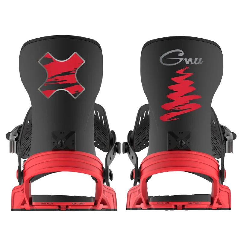 Bent Metal 2025 Axtion Snowboard Bindings - Red / Black