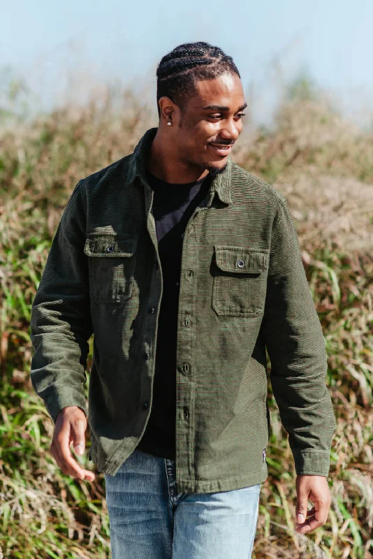 Union Corduroy Shacket for Men in Hunter Green | H33A11K-309H HUNTER