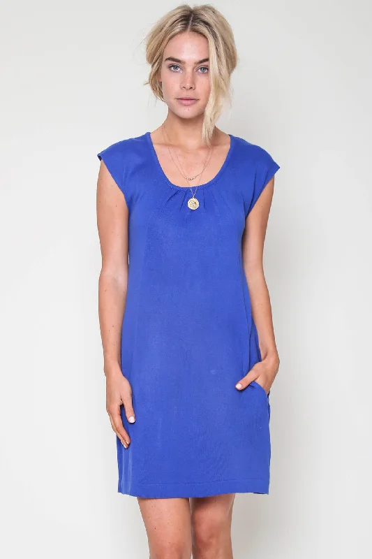 Tarah Knit Dress in Royal