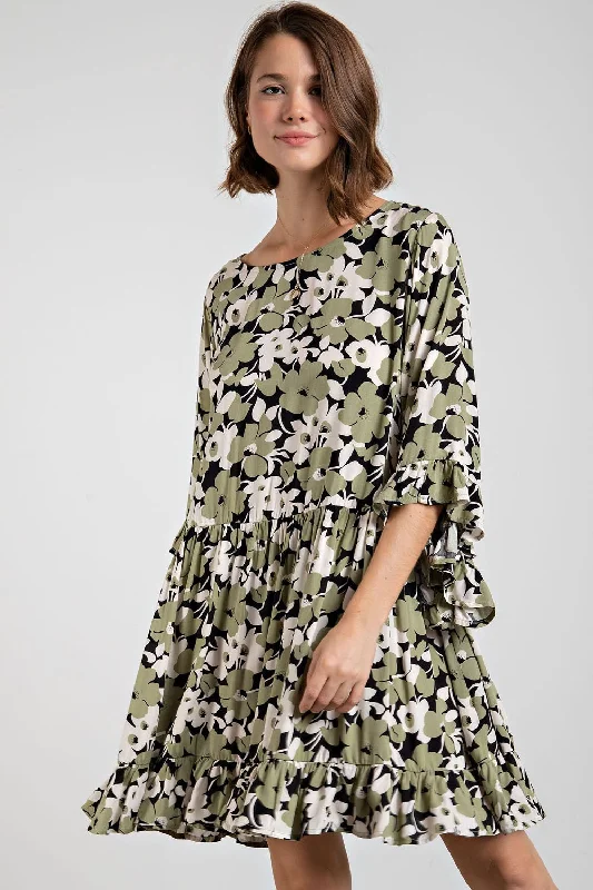 Plus Size Floral Challis Dress