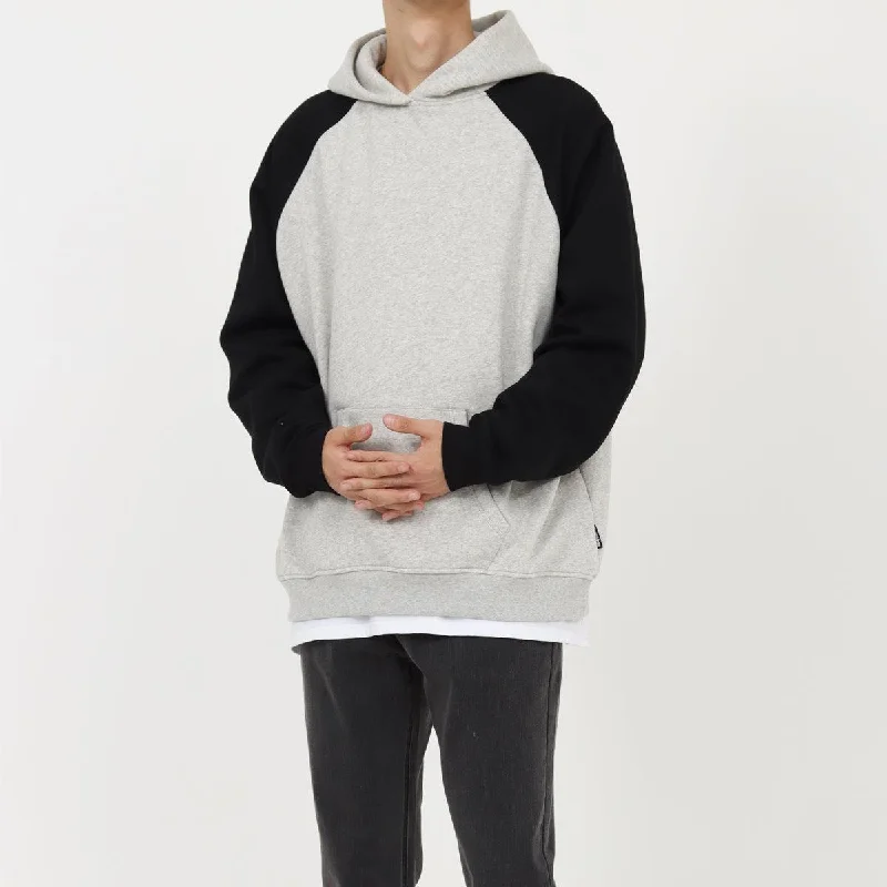 Raglan Shoulder Velvet Hooded Sweater