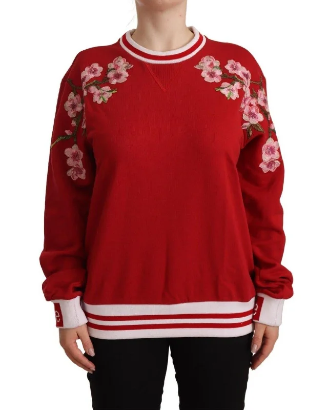 Dolce & Gabbana  Women's Flower Embroidered Sweatshirt