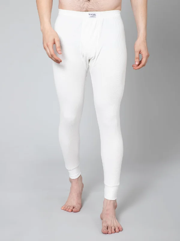 Men Off White Thermal Trouser