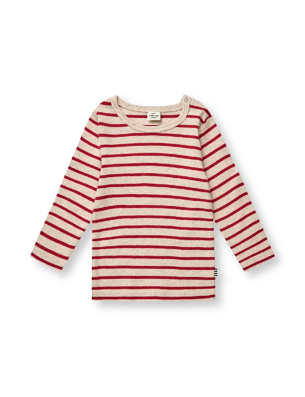 Soft Striped Rib Tobinino, Red / Nature Mel