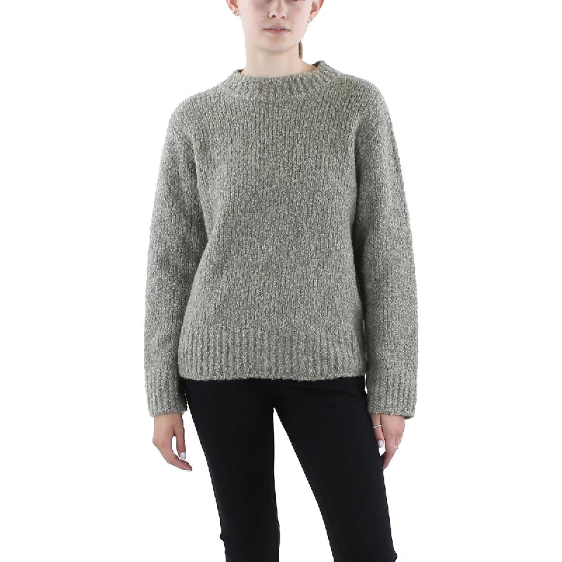 Eden Womens Textured Mock Neck Pullover Sweater