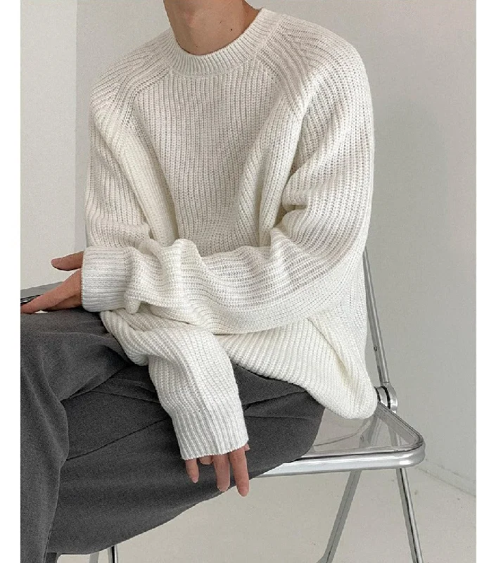 Thickened Round Neck Pleated Pullover