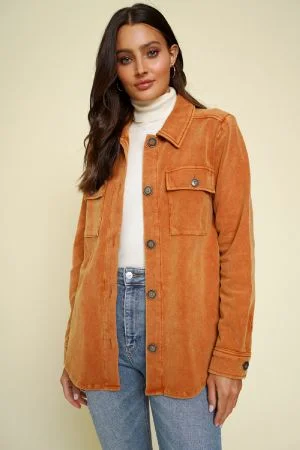 Washed Cotton Jacket - Pumpkin