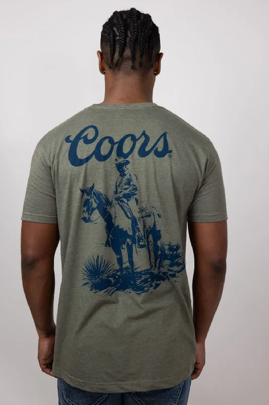 Coors Lone Cowboy T-Shirt for Men in Green | 17642-205A-GREEN