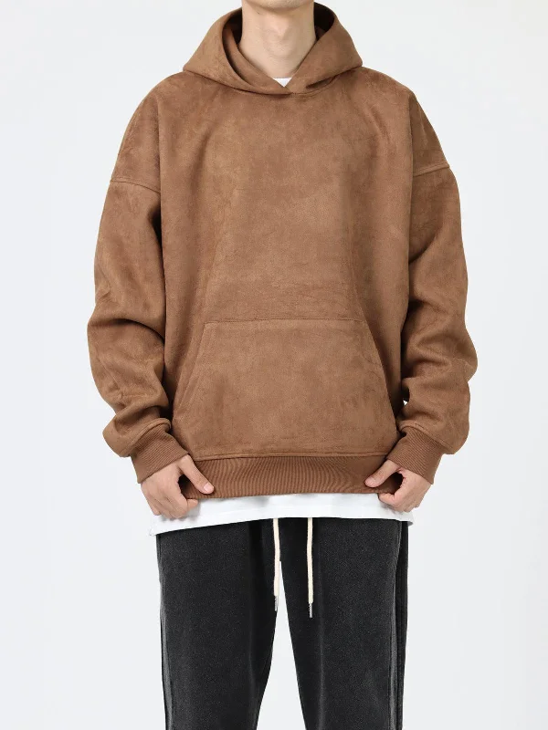 Suede Hooded Sweater