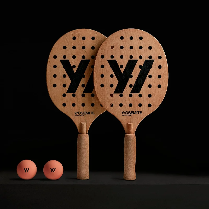 Y/OSEMITE Printed Teak Paddleball Set - Black