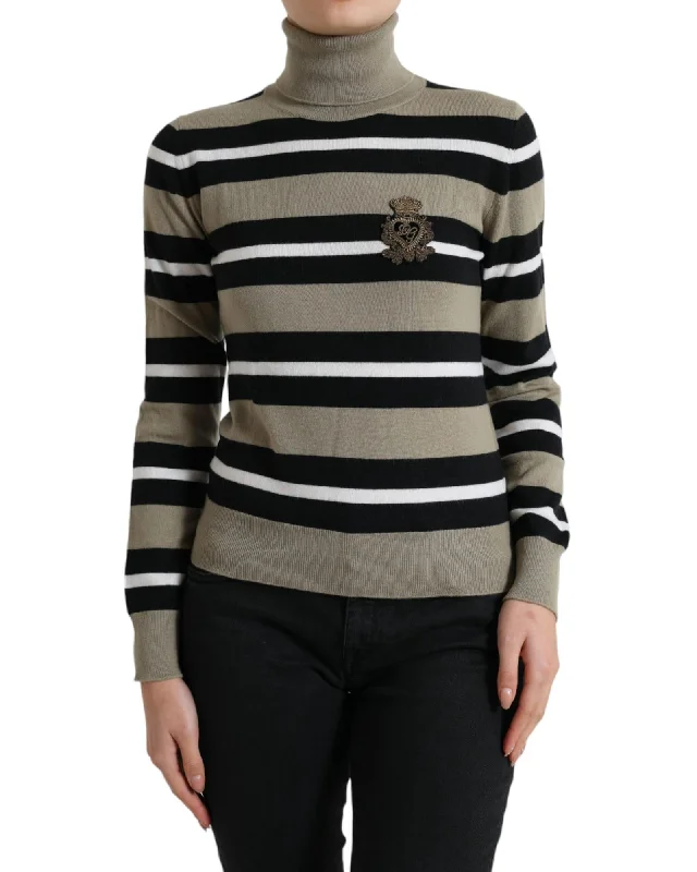 Dolce & Gabbana Striped Turtleneck Sweater