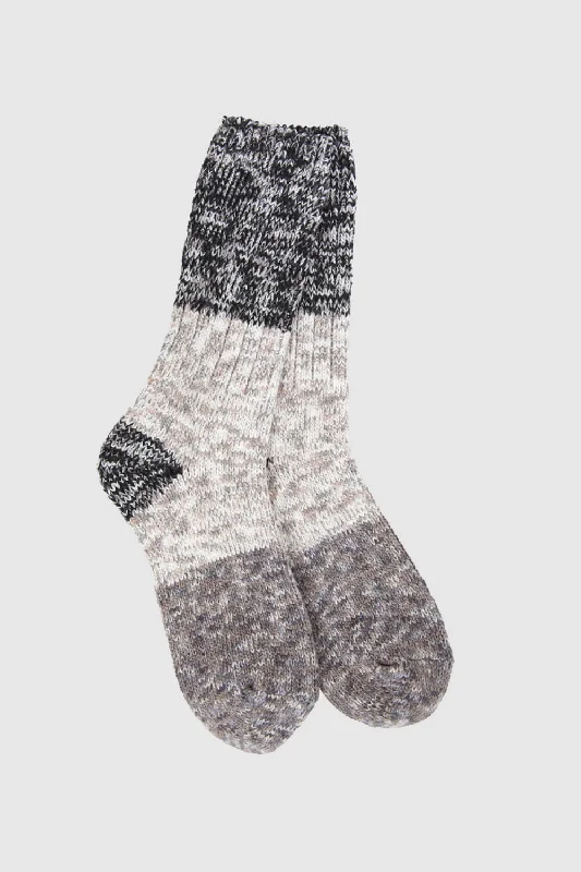 World's Softest Weekend Ragg Crew Socks for Women in Stone | WRAGGCRW-75655-396