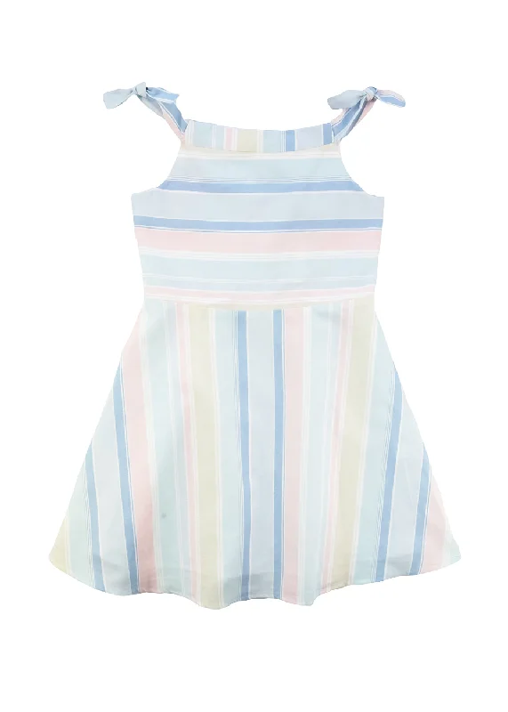 Pastel Party Linen Stripe Dress