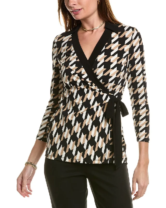 Anne Klein Banded Wrap Top