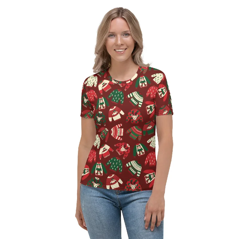 Ugly Christmas Sweater Pattern T-shirt