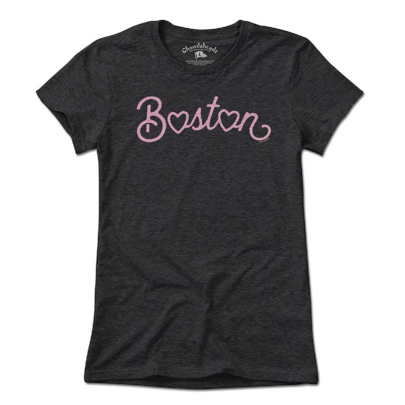 Boston Heart Script T-Shirt