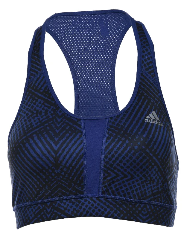 Adidas Geometric Pattern Sports Bra - M