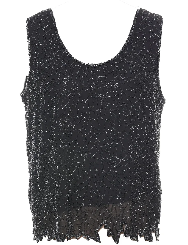 Beaded Evening Top - L