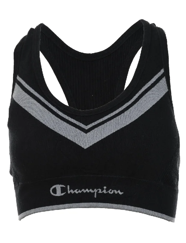 Champion Black Sports Bra - S