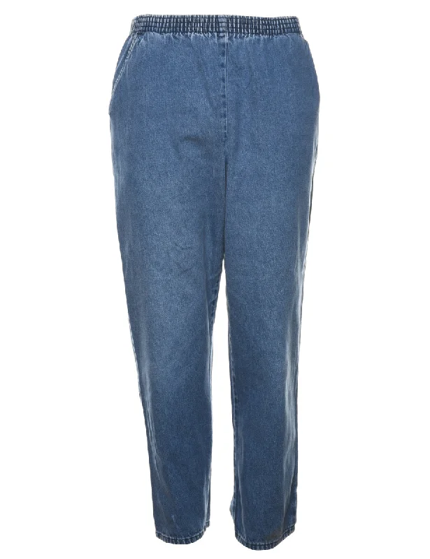 Elasticated Waist Denim Trousers - W28 L28