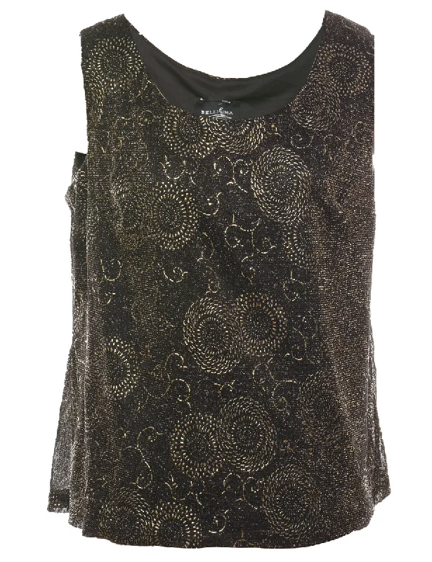 Patterned Evening Top - L