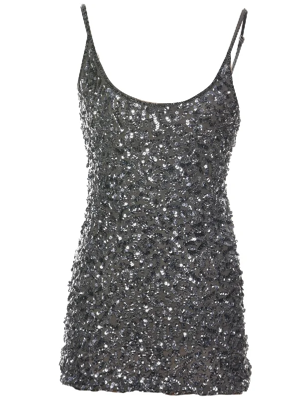 Sequined Evening Top - M