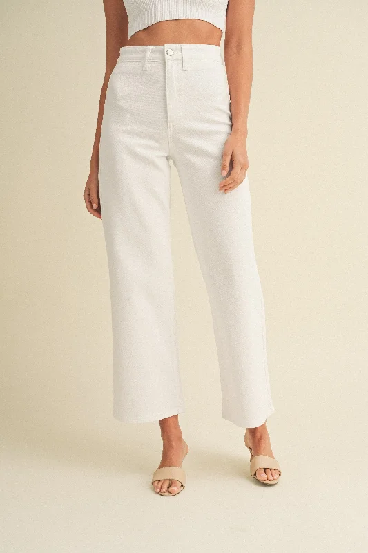 Welt Pocket Wide Leg Jeans