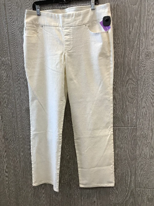 White Denim Jeans Straight Denim And Company, Size 16