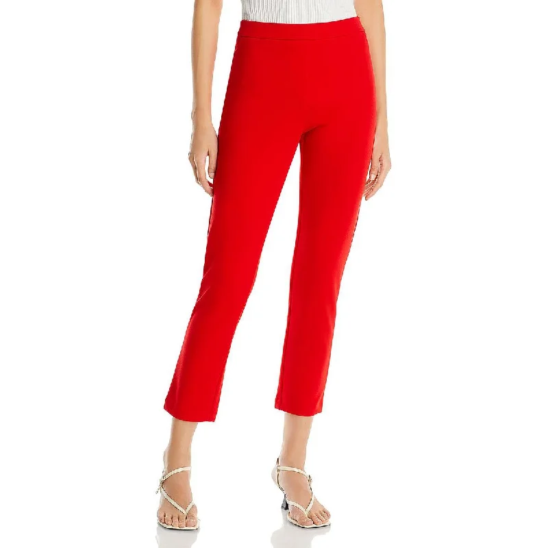 Aqua Womens Straight Pull On Cropped Pants