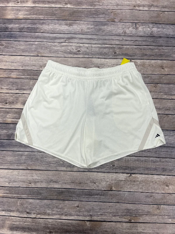 Athletic Shorts By Adidas In Cream, Size: Xl