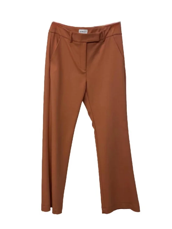 Fify Flared Stretch Trousers In Biscuit