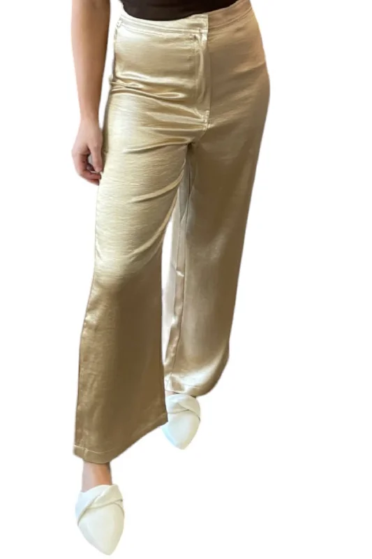 Satin Pants In Champagne