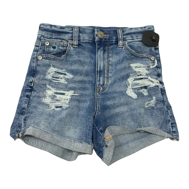 Shorts By American Eagle In Blue Denim, Size: 0