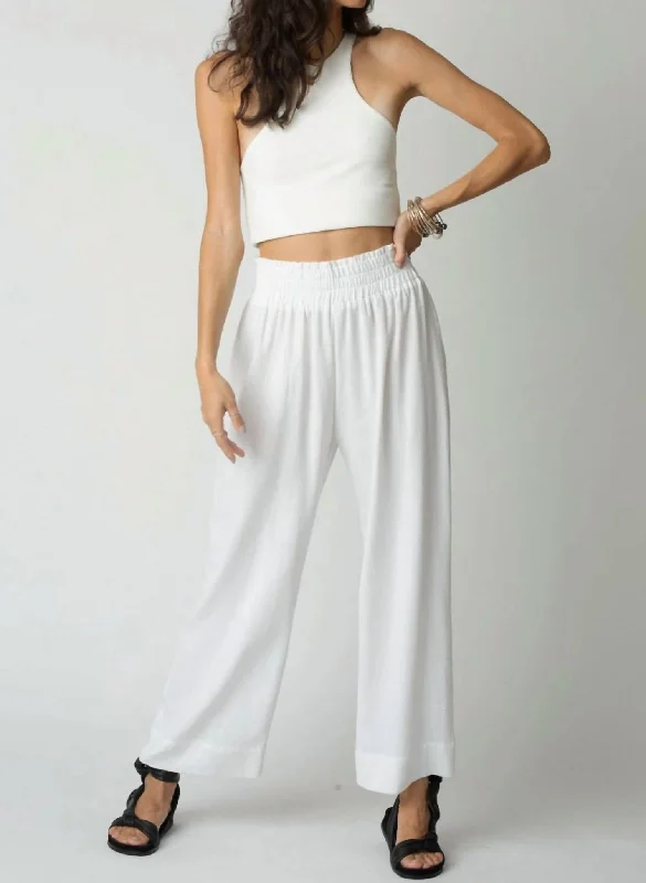 Take Me Higher Wide Leg Pants In White