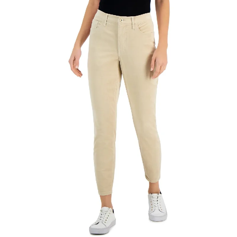 Tommy Hilfiger Womens Tribeca Corduroy Cropped Skinny Pants